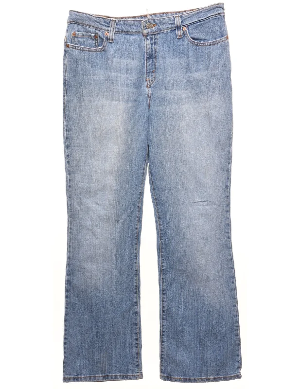 Fashionable And Versatile Boot Cut Low Rise Light Wash Levi's Jeans - W34 L31