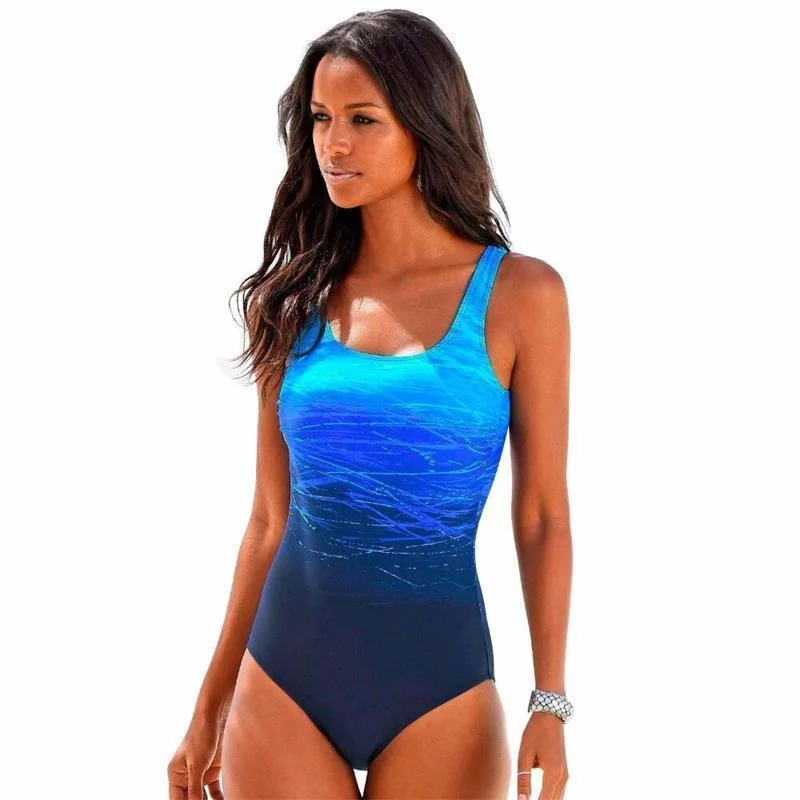 Wearable At Home Or Out Women Colorful Backless One Piece Swimsuits