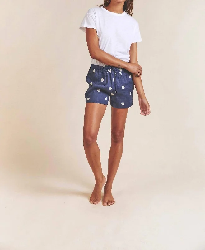 Noble Temperament Ione Short In Navy Dot