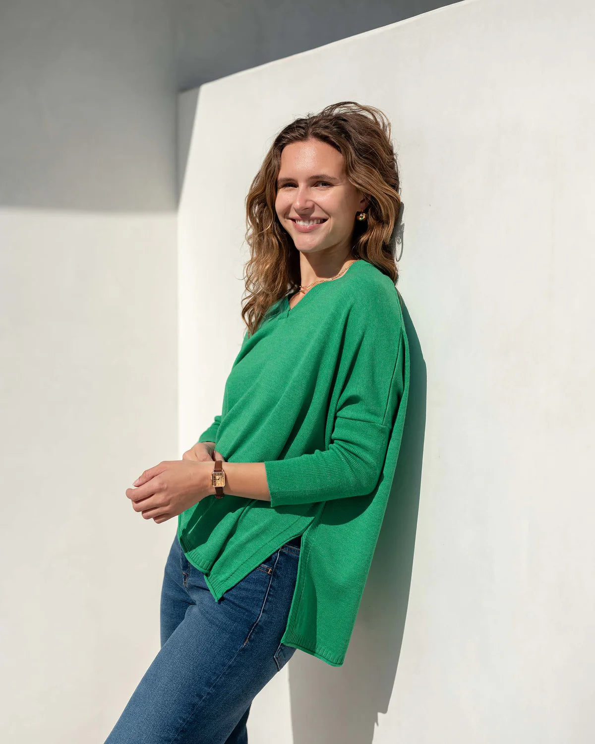 Stunning Fashion Mersea Catalina V-Neck Sweater Clover