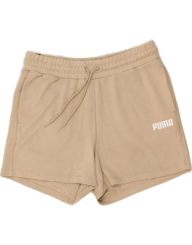 Wearable At Home Or Out PUMA Womens Sport Shorts UK 14 Medium Beige
