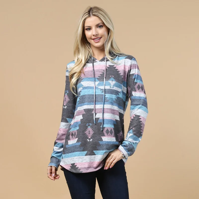 Sports And Leisure Avery Women's Aztec Soft Hacci Hoodie