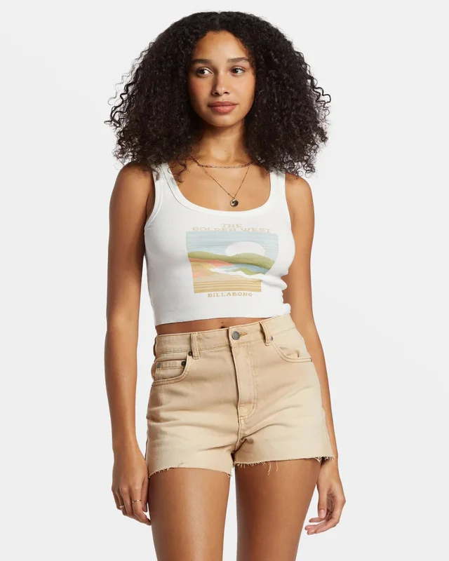 Elegant Style The Golden West Cropped Tank Top