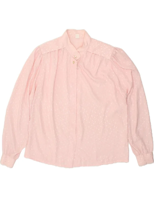 High-quality fabrics TRU Womens Shirt Blouse IT 42 Medium Pink Floral Polyester