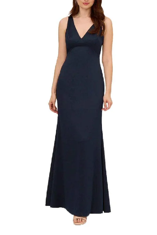 Relaxed And Casual Adrianna Papell AP1E210671 - Scalloped V-Back Evening Dress