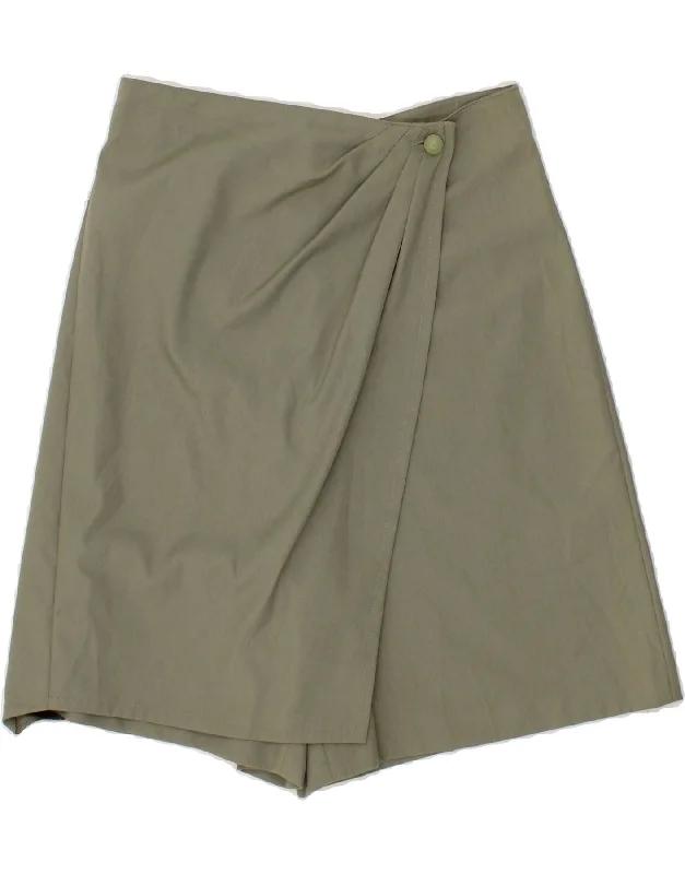 Relaxed And Casual VINTAGE Womens Skort Medium W30 Khaki Polyester
