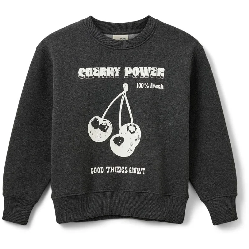 Youthful Sofie Schnoor Dark Grey Melange Sweatshirt