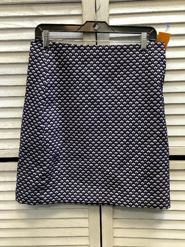 Exquisite Fabrics Skirt Mini & Short By Ann Taylor In Navy, Size: 4