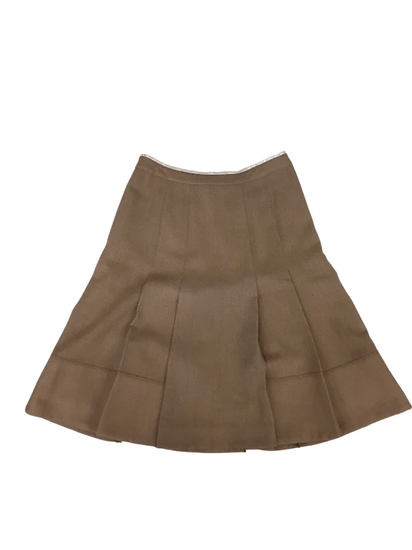 British casual Skirt Midi By Per Se In Tan, Size: 2