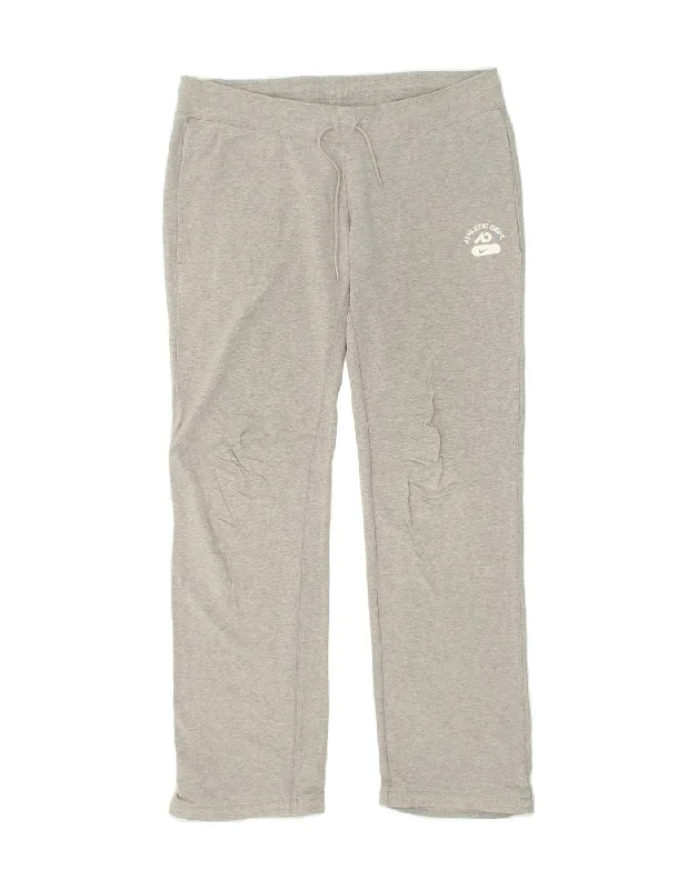 Cool Breeze At Night NIKE Womens Tracksuit Trousers UK 16 Large Grey Cotton