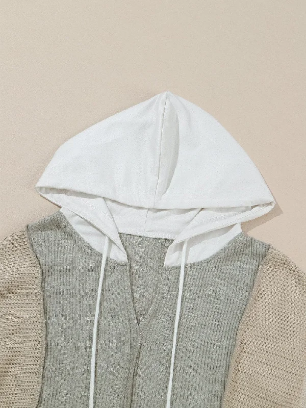 Playful Style Heavyweight Color Block Hoodie