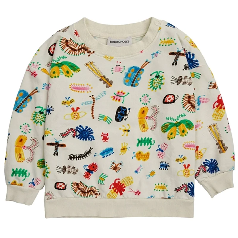 Eye-catching Personality Bobo Choses Baby Funny Insects All Over Sweatshirt Round Neck Offwhite Eye-catching Personality Bobo Choses Baby Funny Insects All Over Sweatshirt Round Neck Offwhite
