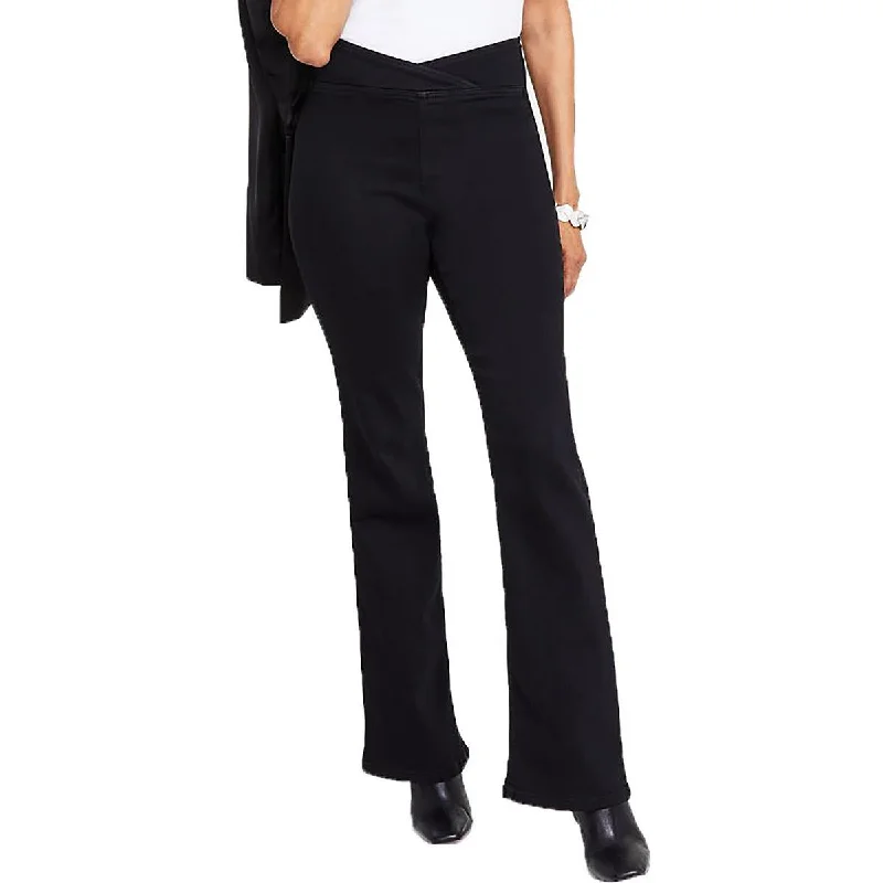 Simple Style Womens High Rise Dark Wash Bootcut Jeans