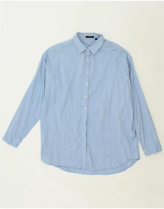 Dessert Matching MASSIMO DUTTI Womens Shirt EU 40 Medium Blue Cotton