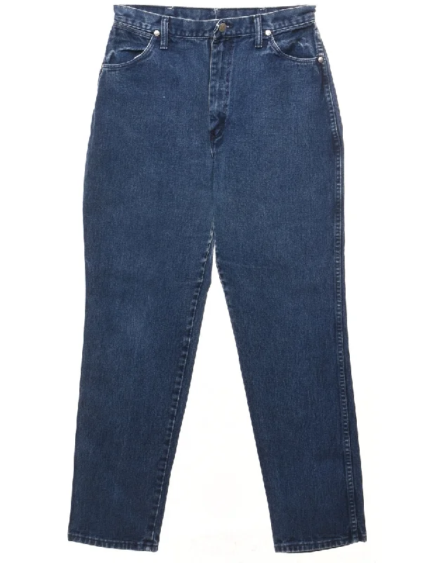 Celebrity Style Dark Wash Tapered Wrangler Jeans - W28 L30