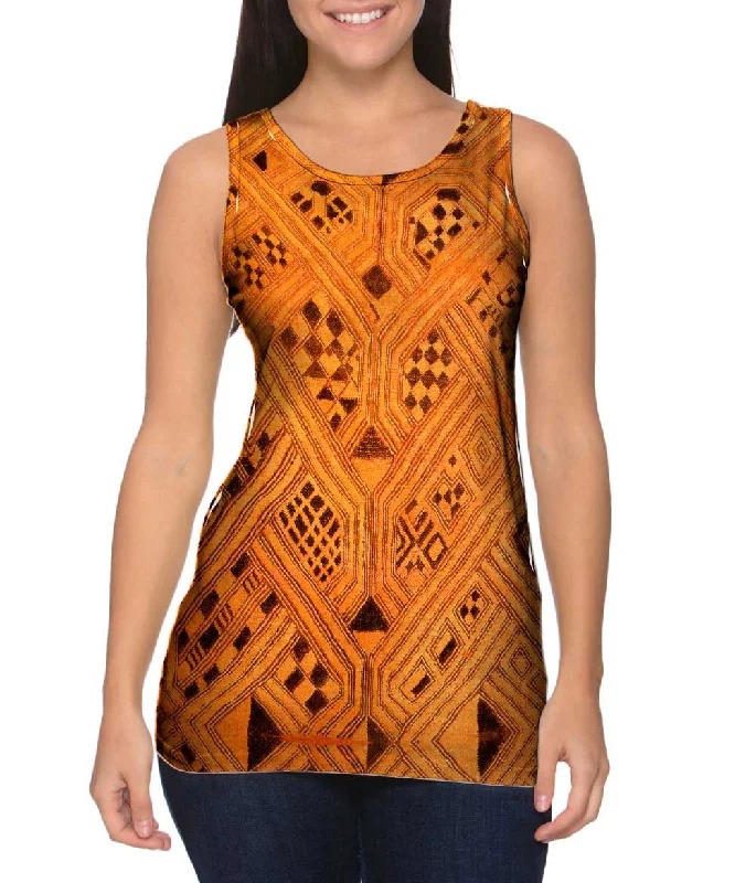 Knowledge And Elegance African Tribal Kuba Cloth Lattice Runway