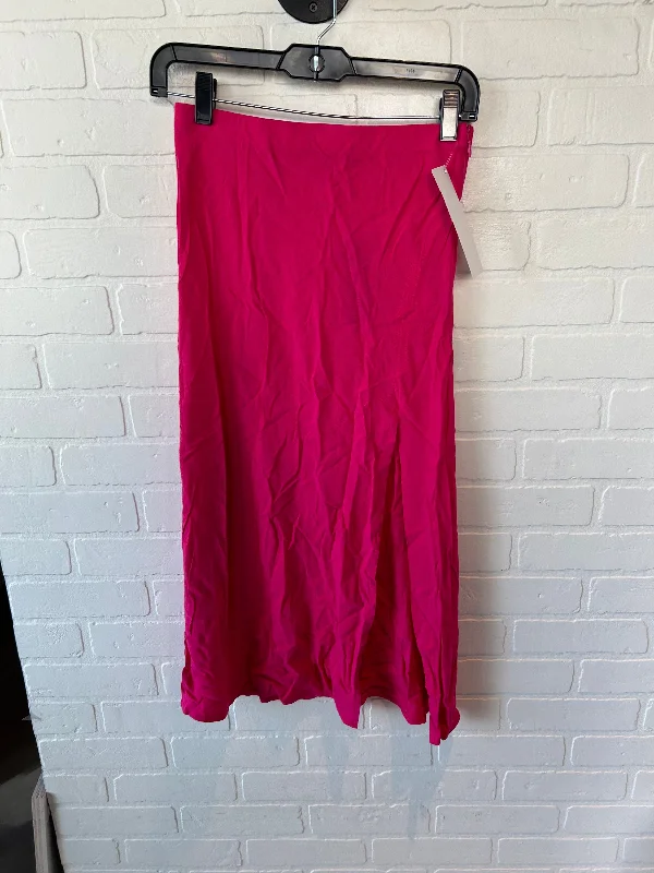 Fresh And Simple Skirt Midi By Lulus In Pink, Size: 4