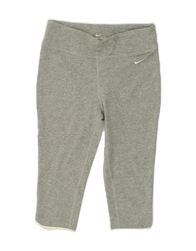 Elegant Style NIKE Womens Dri Fit Sport Shorts UK 4/6 XS Grey Cotton