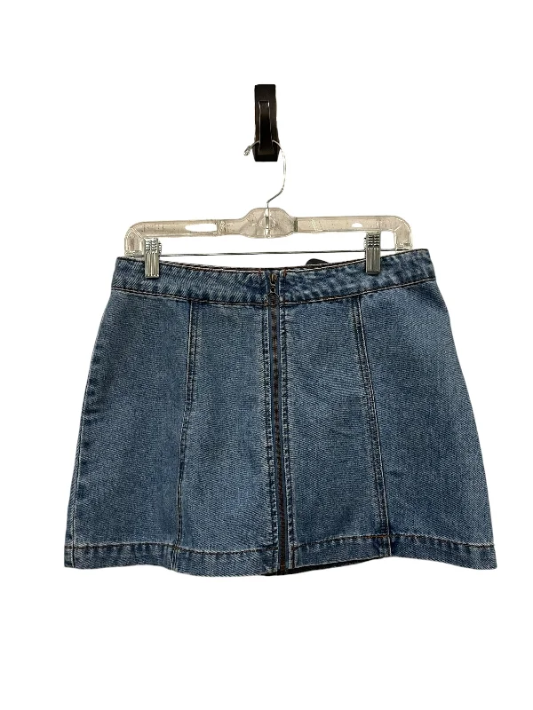 Low-key Luxury Skirt Mini & Short By Altard State In Blue Denim, Size: S