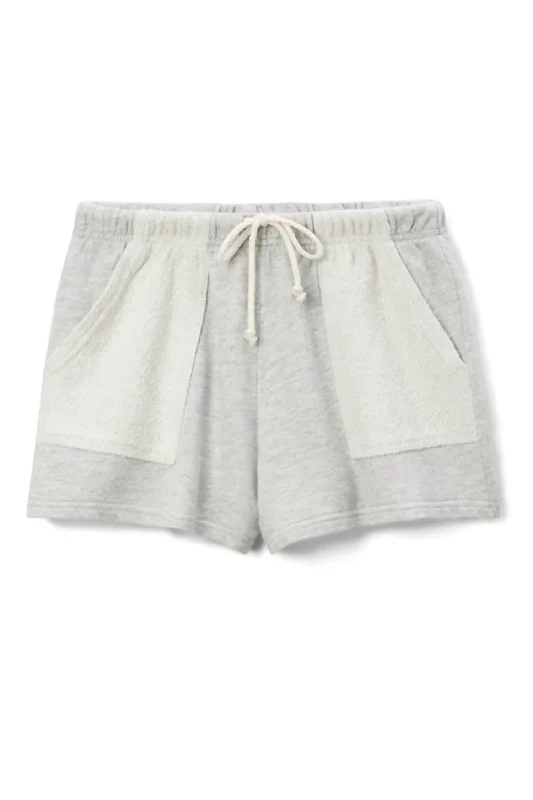 Dessert Matching Lou Reverse Pocket French Terry Short In Heather Grey