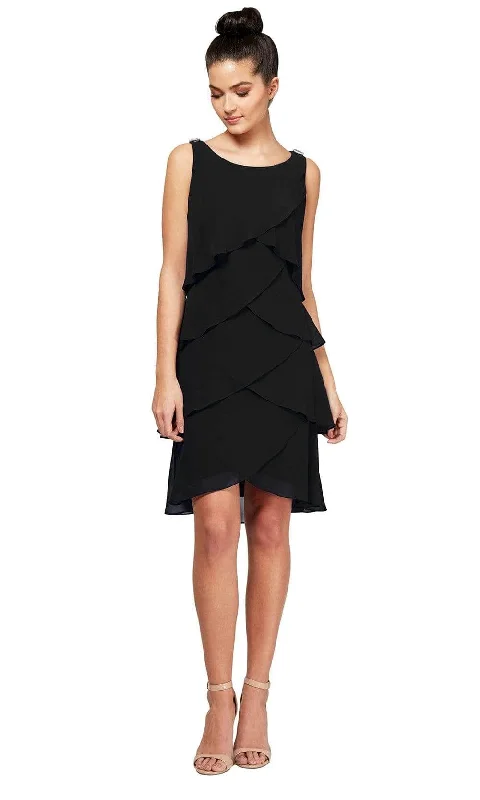 Low-key Luxury SLNY 1140441 - Scoop Tiered Formal Dress