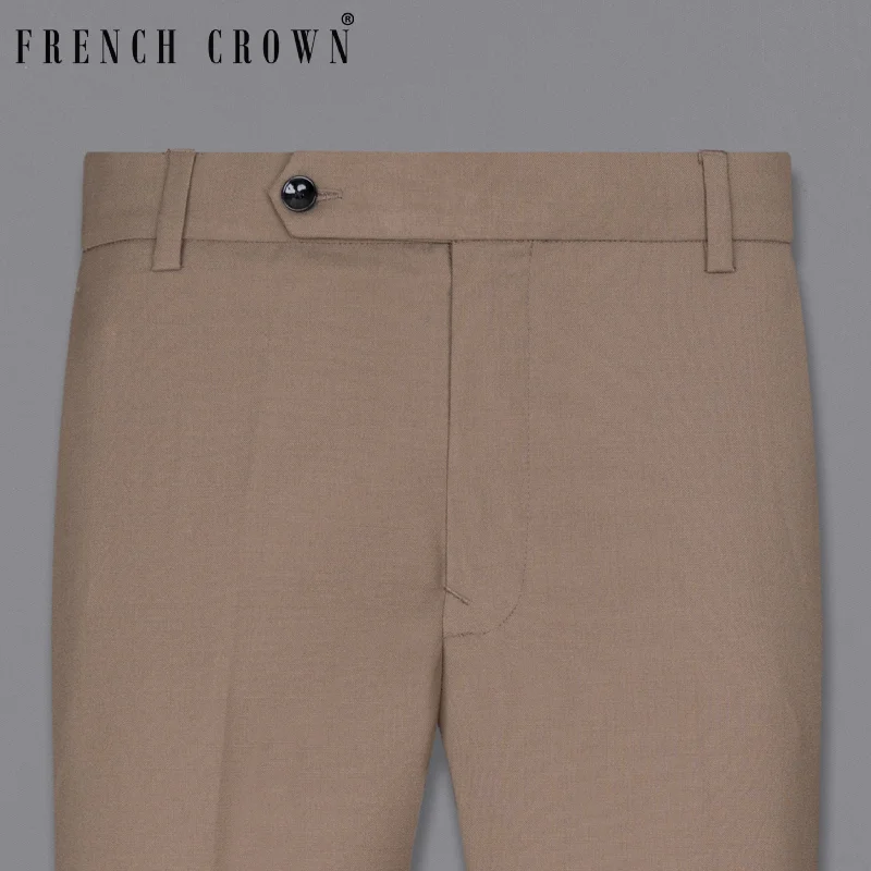 New Products Sand Dune Brown Wool Rich Pant