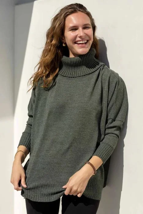 Classic Style Mersea Catalina Turtleneck Sweater Hazel