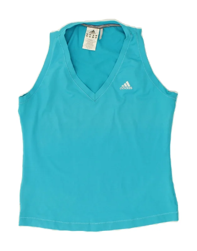 Minimal Style ADIDAS Womens Clima 365 Vest Top UK 18 XL Blue Polyamide
