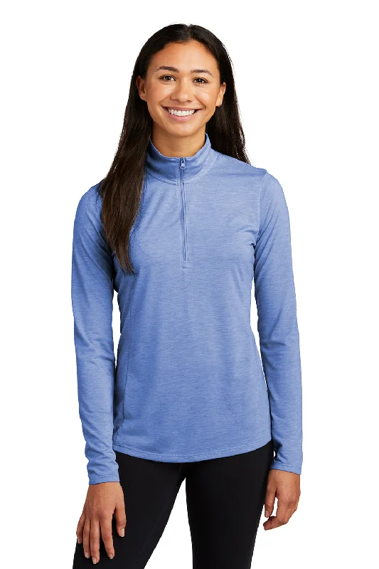 Comfortable down Sport-Tek Womens Moisture Wicking 1/4 Zip Sweatshirt - Heather True Royal Blue Comfortable down Sport-Tek Womens Moisture Wicking 1/4 Zip Sweatshirt - Heather True Royal Blue
