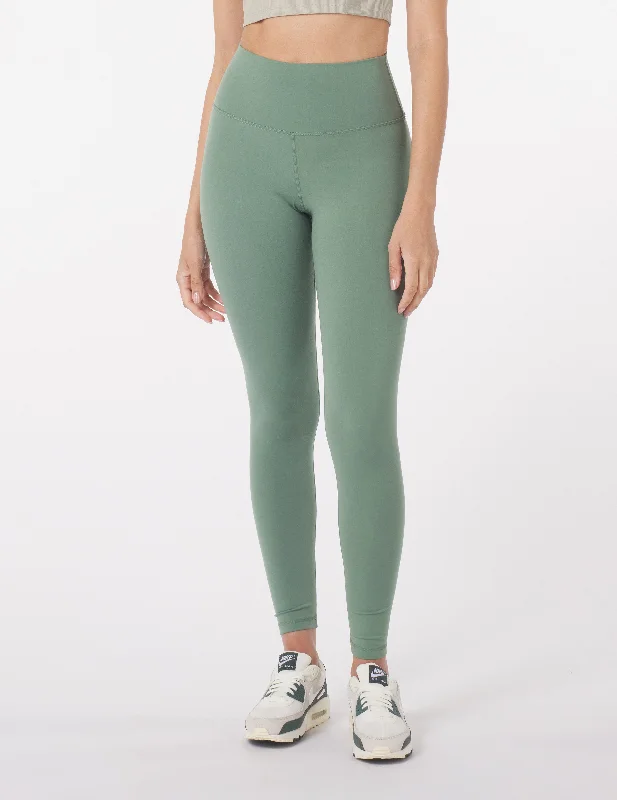 Ethnic Style High Waist Pure Legging: Sage