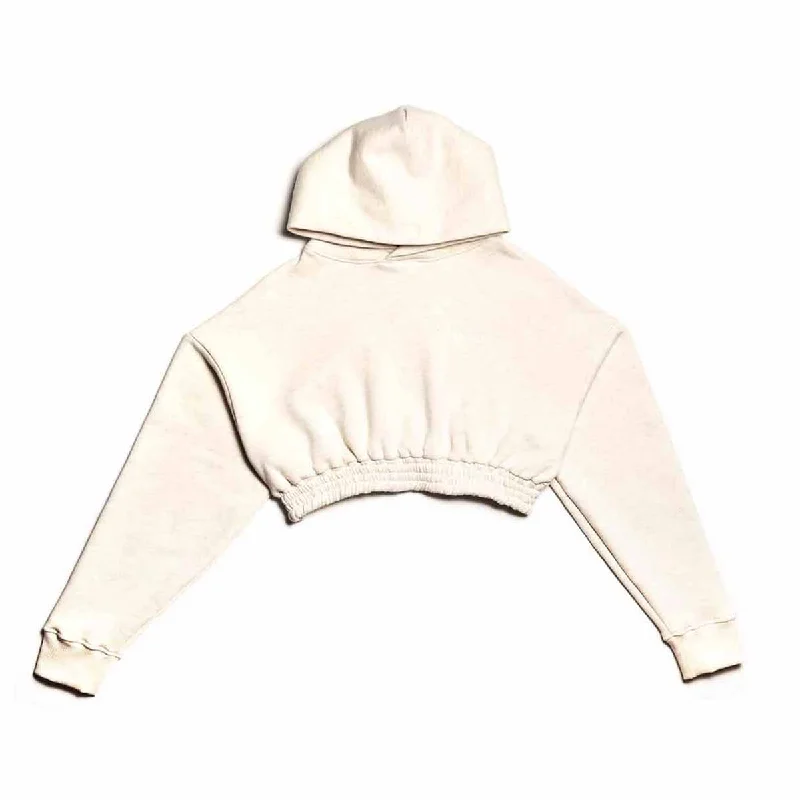 Trendy Items Marathon Womens Crop Hoodie - Ash Grey