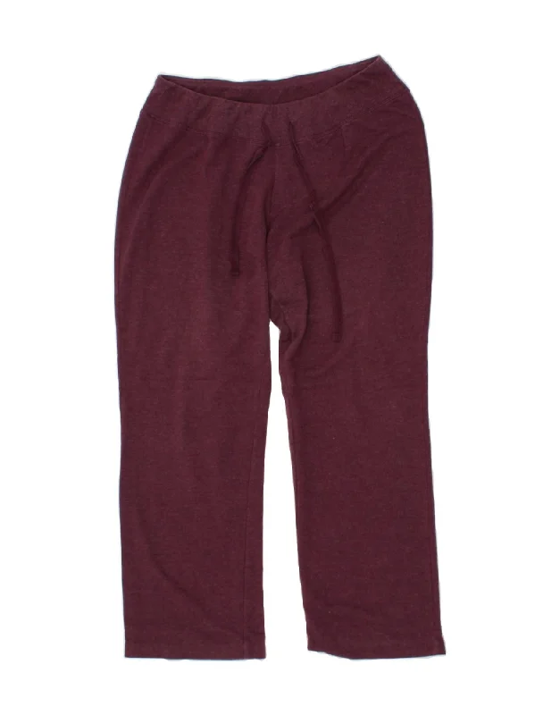Single item design EDDIE BAUER Womens Tracksuit Trousers UK 16 Large Purple Cotton