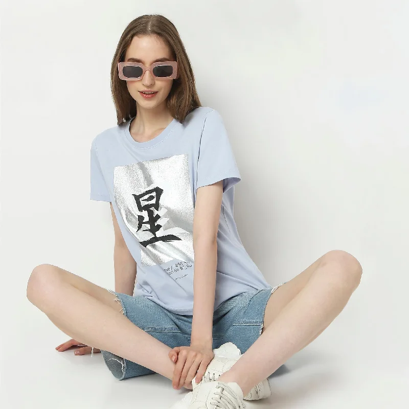 Bottom And Versatile Regular Fit Graphic T-Shirt