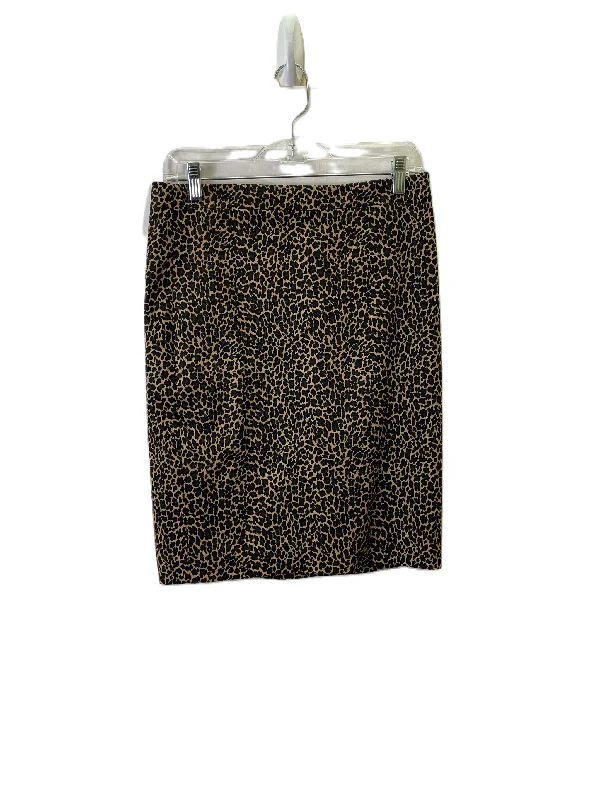Playful Style Skirt Midi By J. Crew In Animal Print, Size: 2