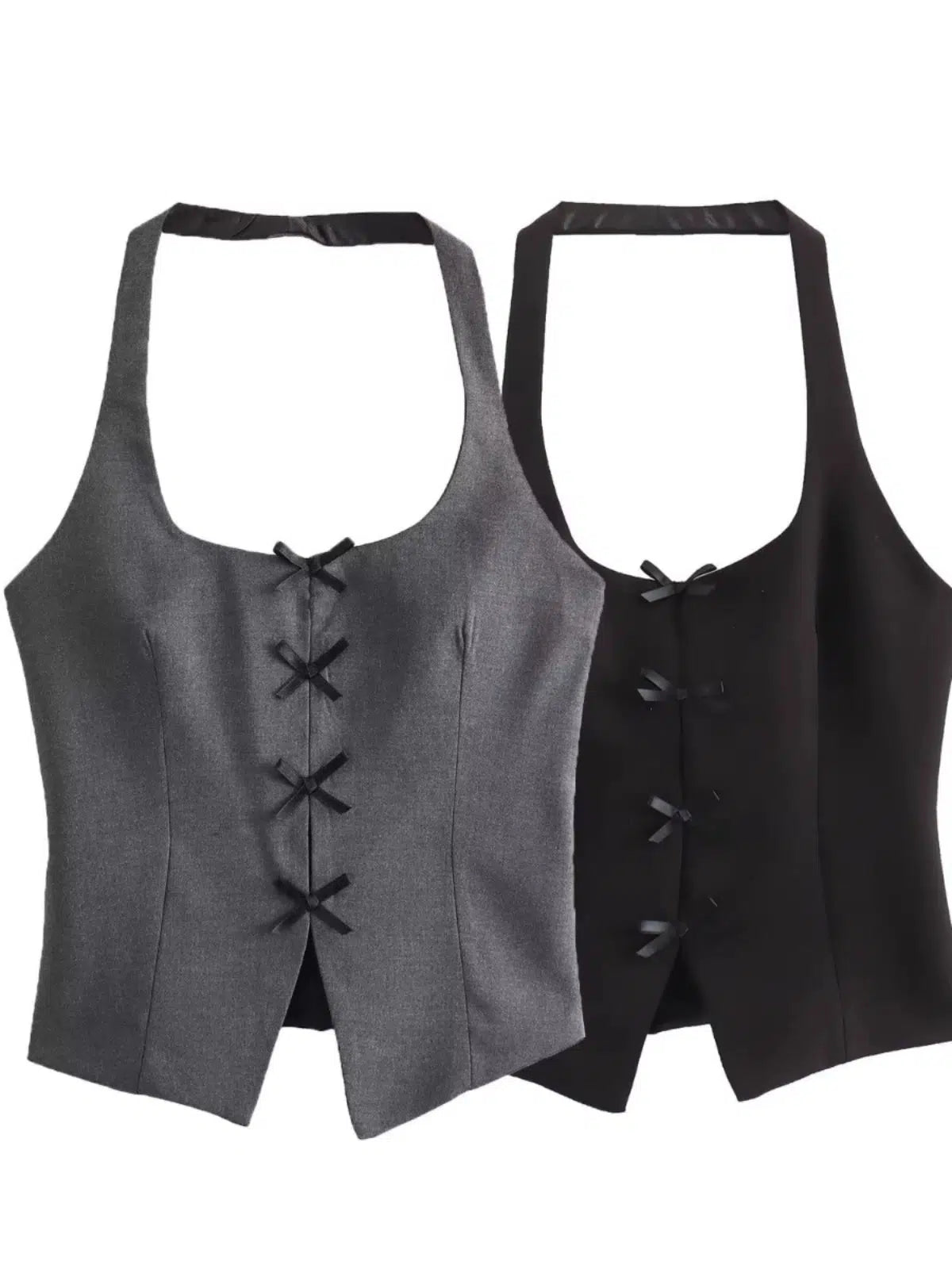 Low-key Luxury Stylish Halter Lace-Up Tank Tops