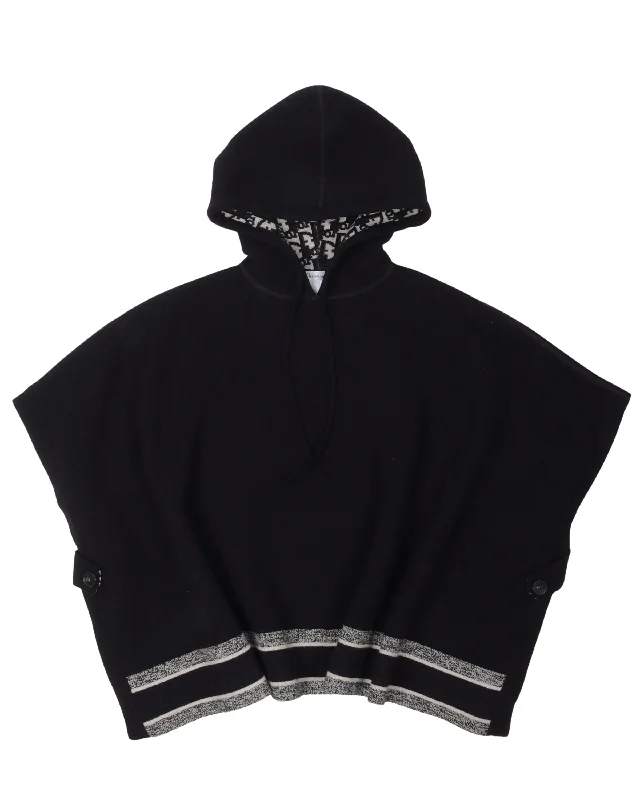 Moisture wicking Cashmere Hooded Poncho