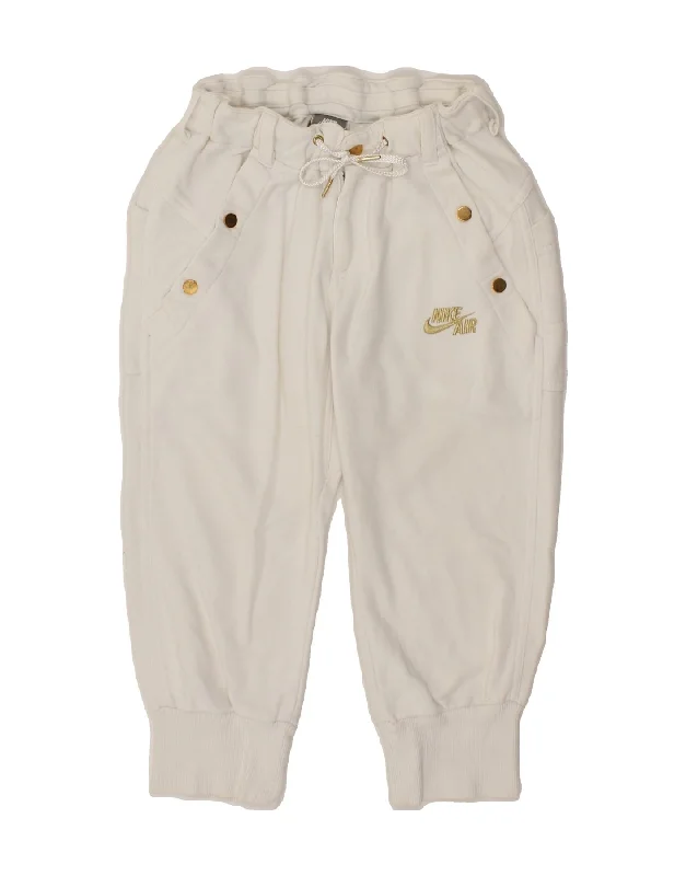 Fresh And Simple NIKE Womens Capri Tracksuit Trousers Joggers UK 8 Small White Cotton Fresh And Simple NIKE Womens Capri Tracksuit Trousers Joggers UK 8 Small White Cotton