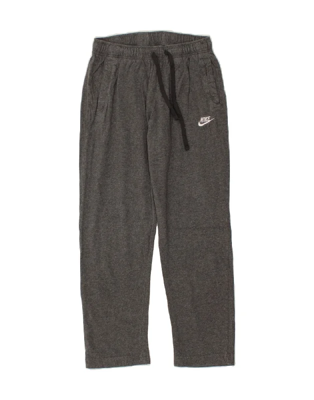 Stunning Fashion NIKE Womens Tracksuit Trousers UK 10 Small Grey Flecked Cotton