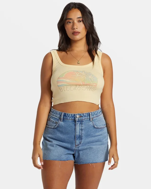 Dessert Matching Escape To Nature Cropped Tank Top