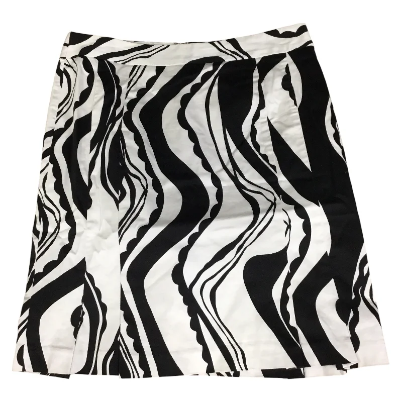 Unique prints Skirt Midi By Cato In Black White, Size: 10