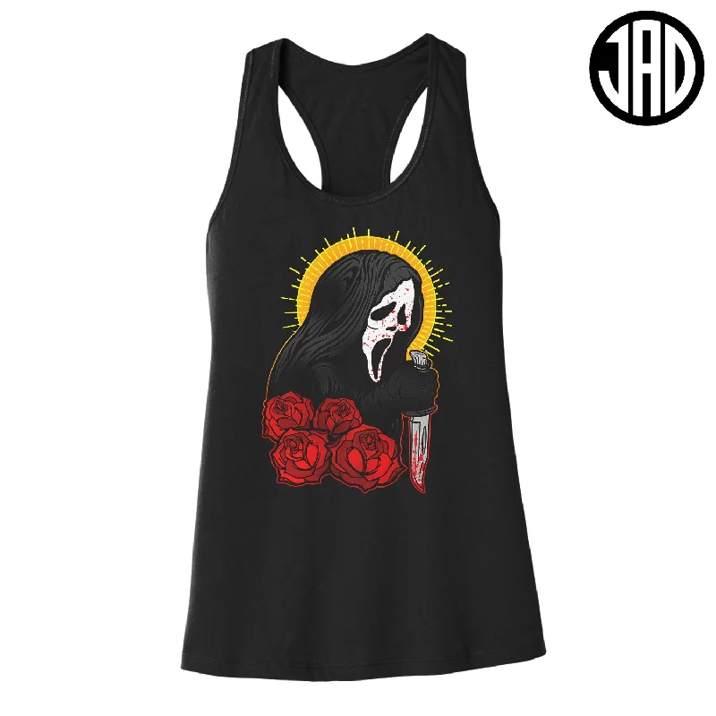 End Of The Year Saint Of Woodsboro - Women's Racerback Tank