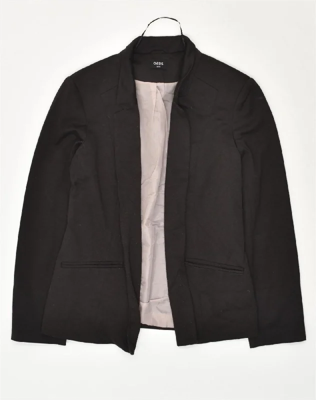 Classic OASIS Womens Blazer Jacket UK 12 Medium Black Polyester