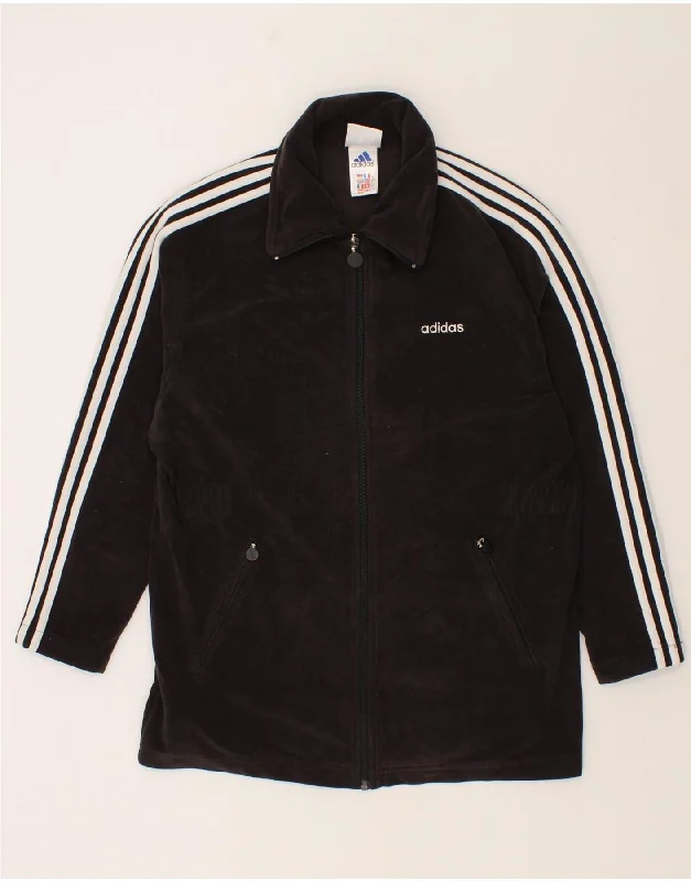 Comfortable down ADIDAS Womens Tracksuit Top Jacket UK 8 Small Black Polyester