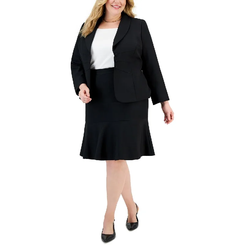 Relaxed And Casual Le Suit Womens Plus Office Business Double-Breasted Blazer