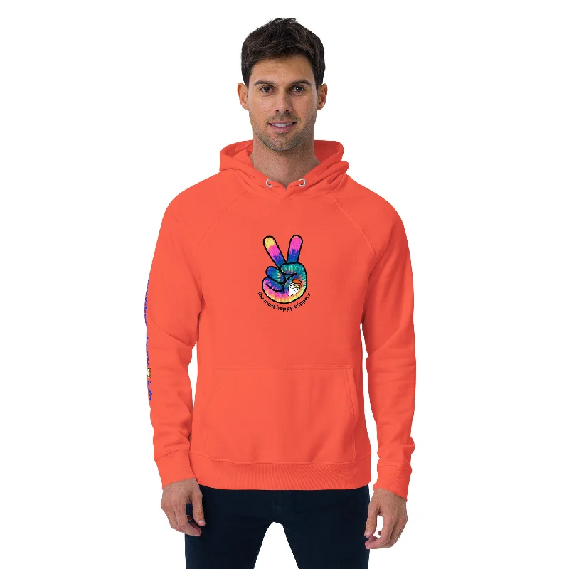British Fashion Snowboard Guru "Peace Tie Dye" Eco Hoodie ( 2 colour ways )