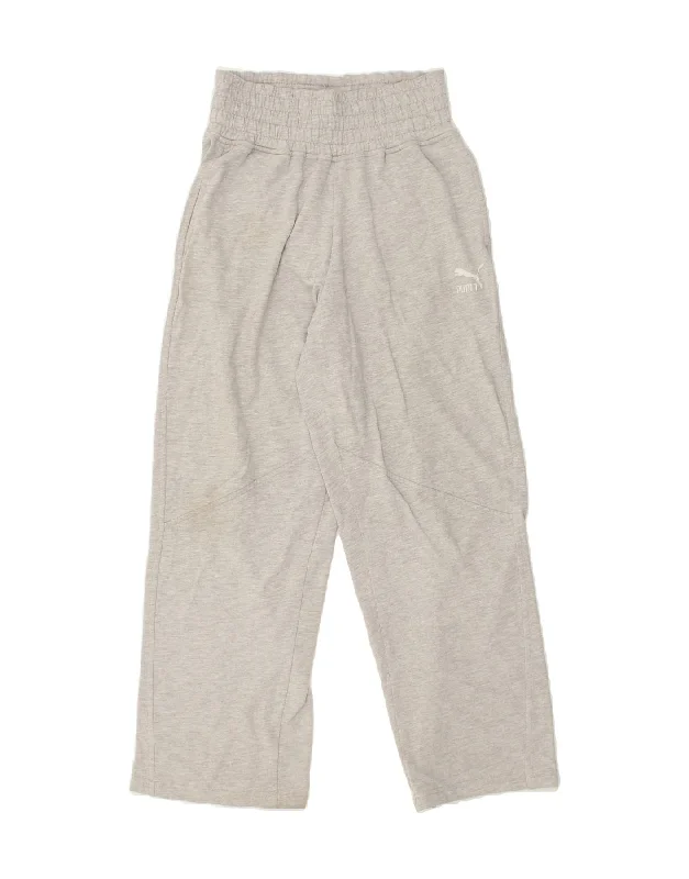 Eye-catching Personality PUMA Womens Tracksuit Trousers UK 8 Small Grey Cotton