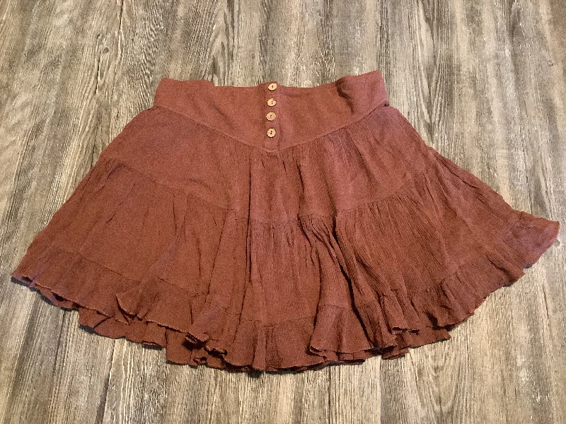 High-end Design Skirt Mini & Short By Free People In Orange, Size: S