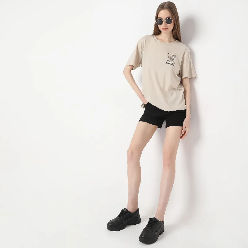 Girl Style Oversize Butterfly Print Graphic T-Shirt