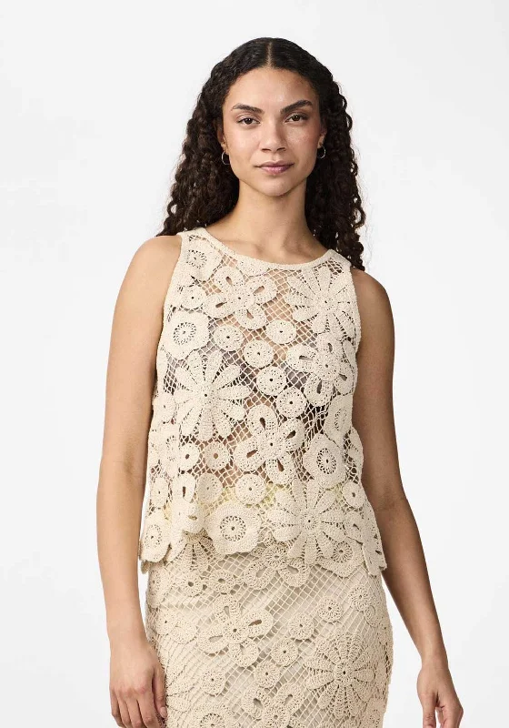 Design And Tailoring Y.A.S Lelu Short Crochet Top, Birch