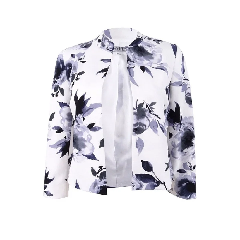 Classic Series Kasper Women's Floral-Print Flyaway Jacket